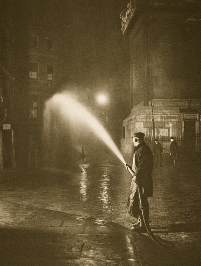 Cleaning the streets of Billingsgate by English Photographer